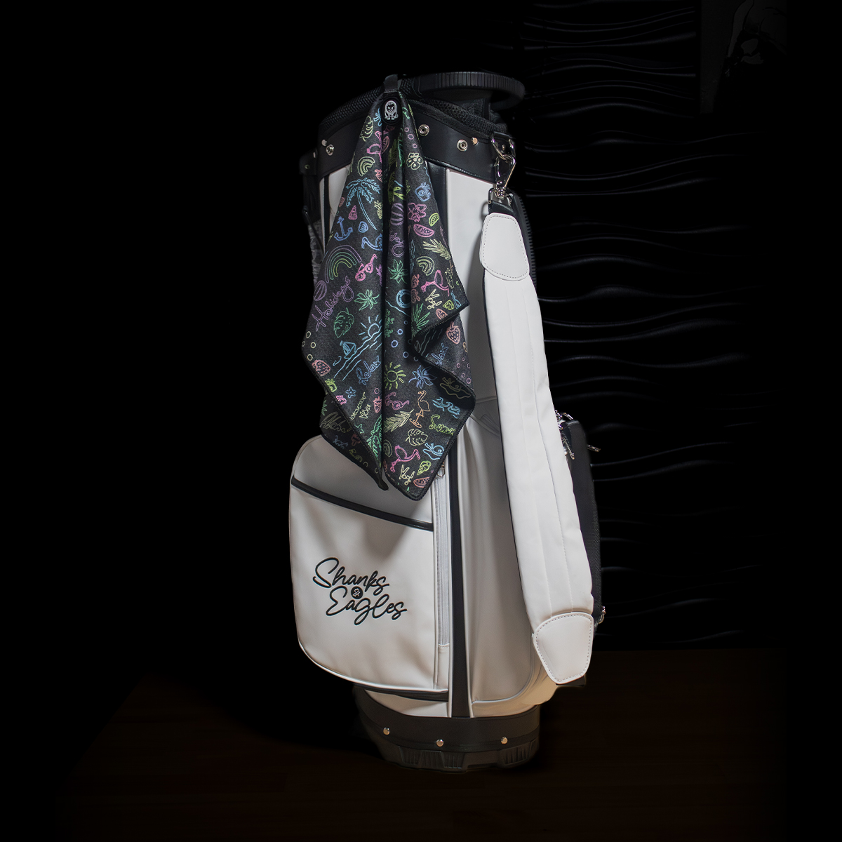 S&E Microfiber Leather 5 Way Waterproof Golf Bag - Magnolia's White - Image 2