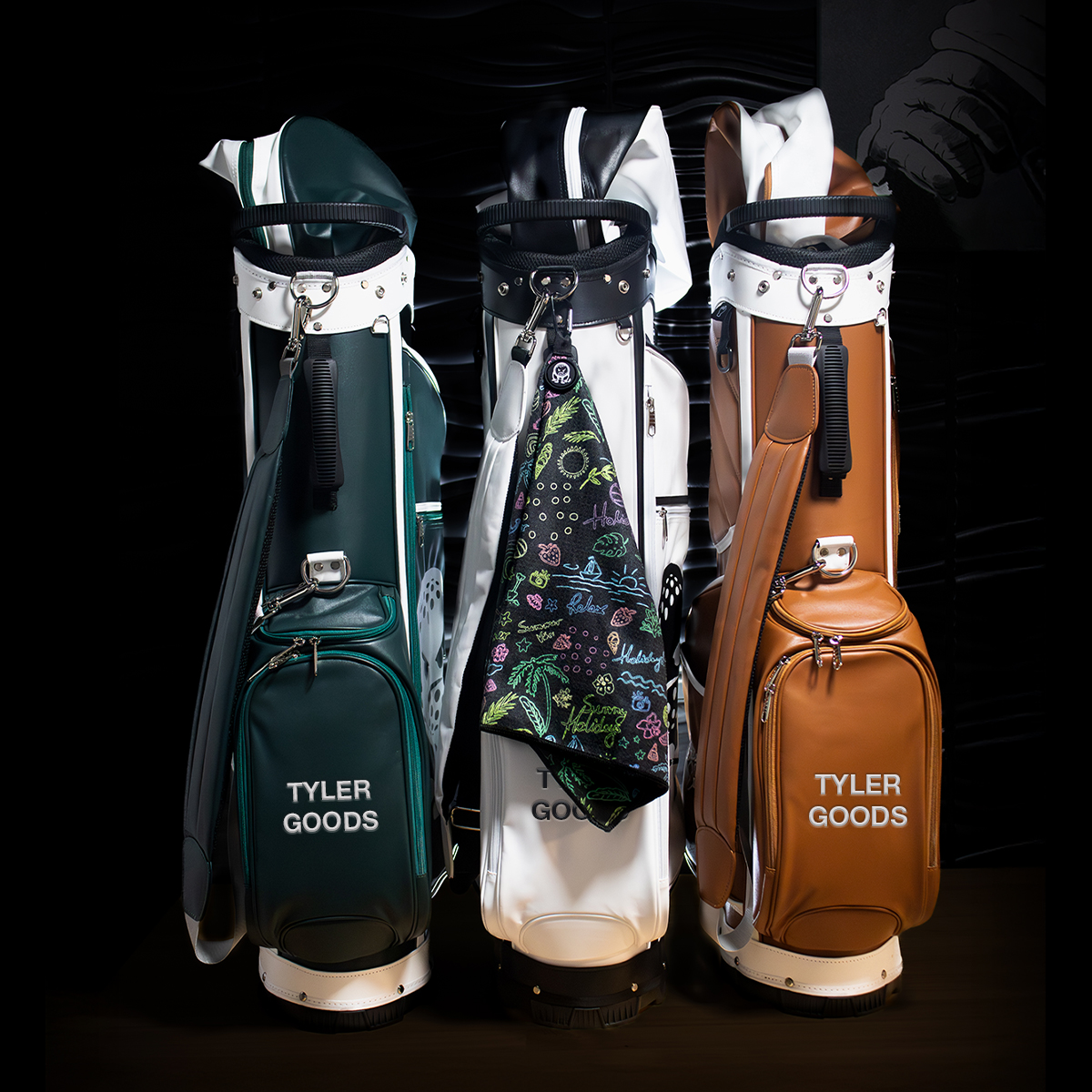 S&E Microfiber Leather 5 Way Waterproof Golf Bag - Magnolia's White - Image 6