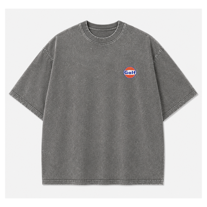 "Golf Gasoline" Oversized Vintage Tee - Grey