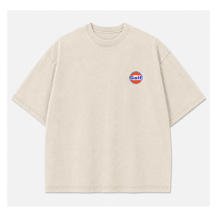 "Golf Gasoline" Oversized Vintage Tee - Sand