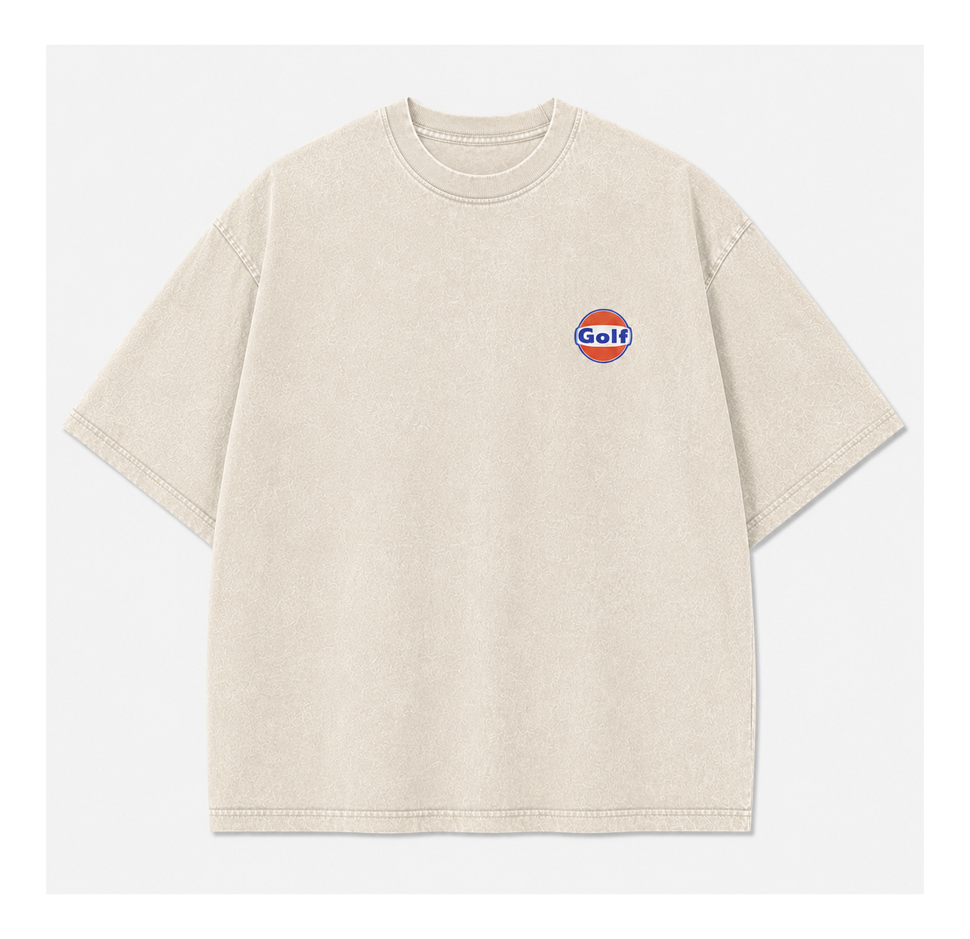 "Golf Gasoline" Oversized Vintage Tee - Sand